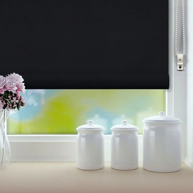 RENAISSANCE Classic Roller Blind Black - 180cm