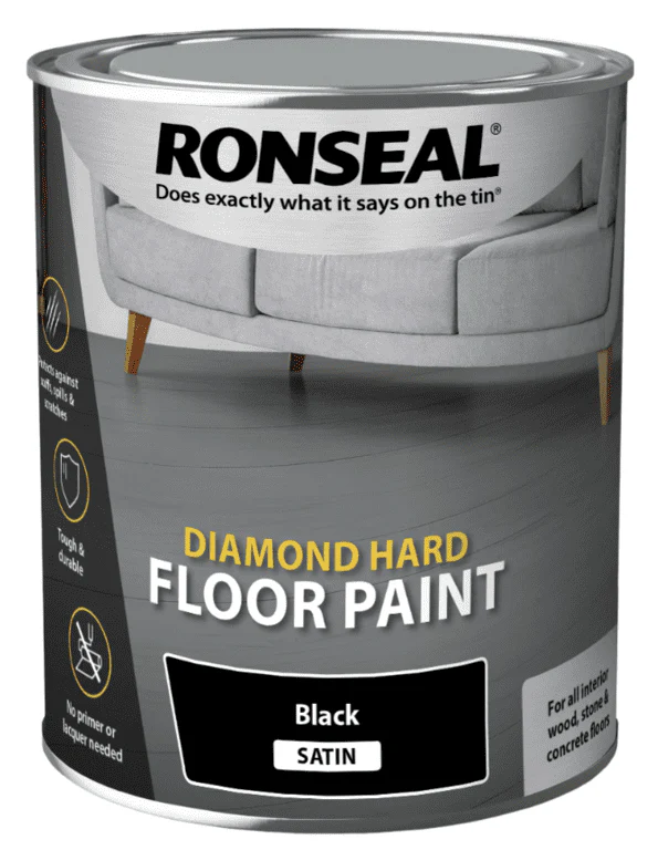 Ronseal Diamond Hard Floor Paint 750ml - Black