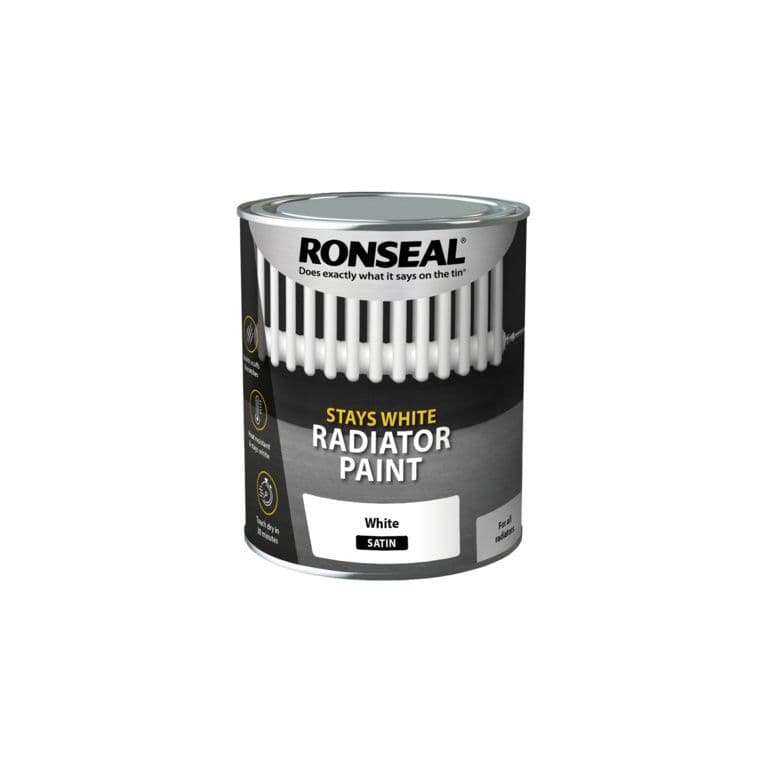 Ronseal One Coat Radiator Paint Satin - 750ml White