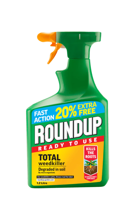 Roundup Total Ready to Use Weed Killer - 1L Plus 20% Extra Free
