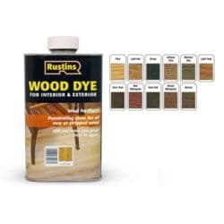 Rustins Interior & Exterior Wood Dye 250ml - Medium Oak