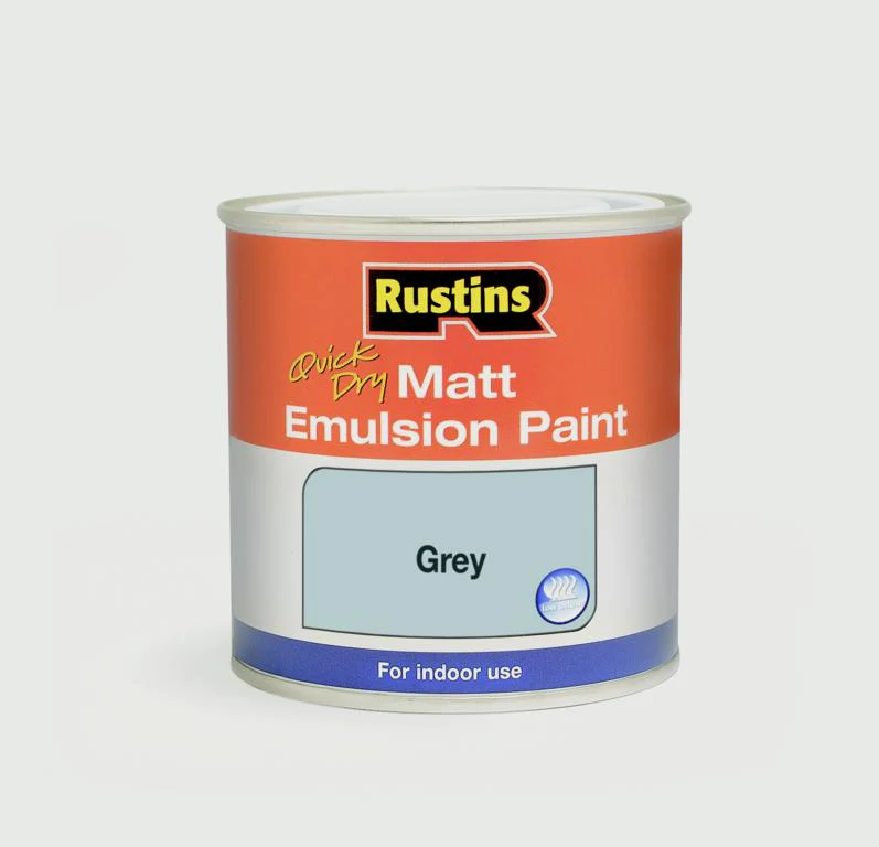 Rustins Matt Emulsion 500ml - Grey