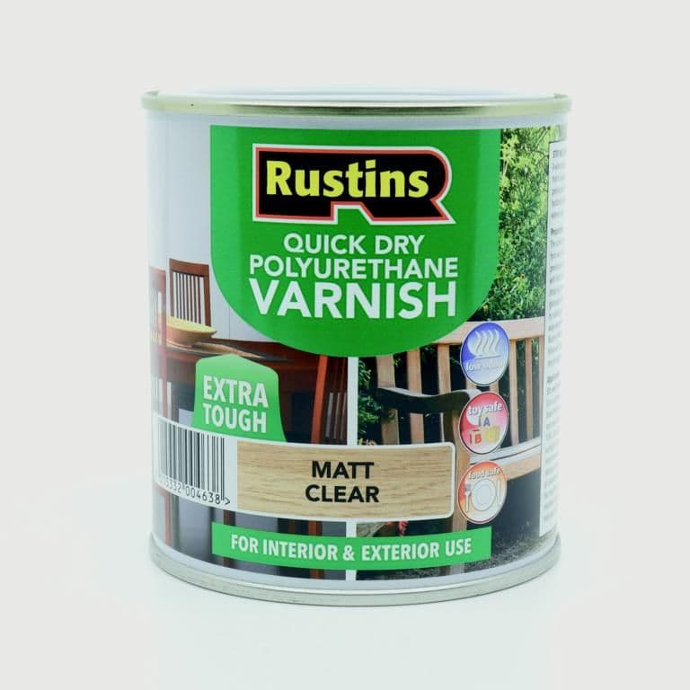 Rustins Quick Dry Polyurethane Varnish Matt Clear - 1L