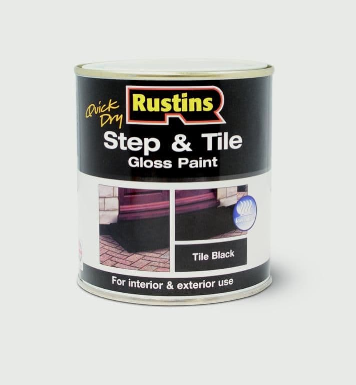 Rustins Quick Drying Step Tile Black - 500ml