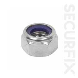 Securfix Nylon Locking Nut Zinc Plated M5 - 100 Pack