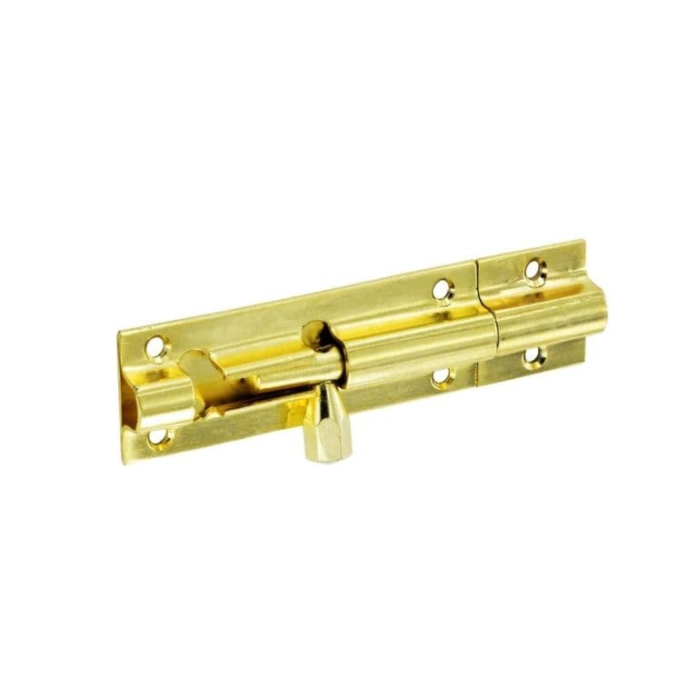 Securit Brass Door Bolt 1" Wide - 75mm