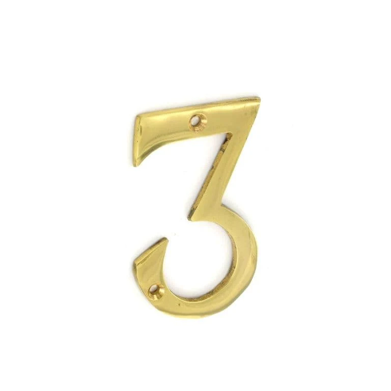 Securit Brass Numeral No.3 - 75mm