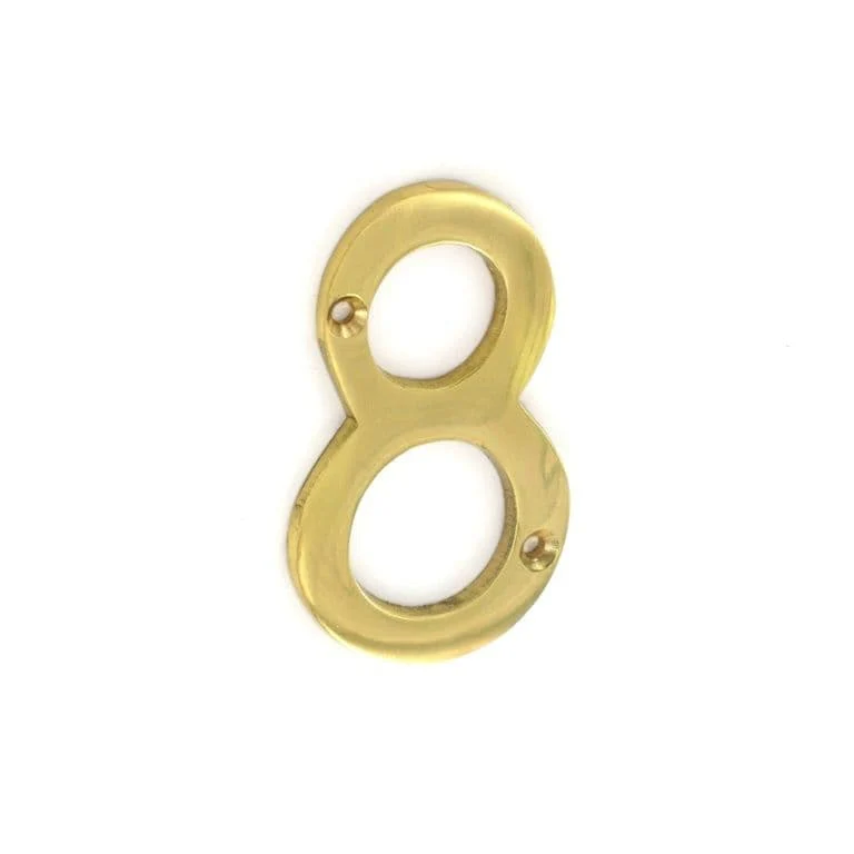 Securit Brass Numeral No.8 - 75mm