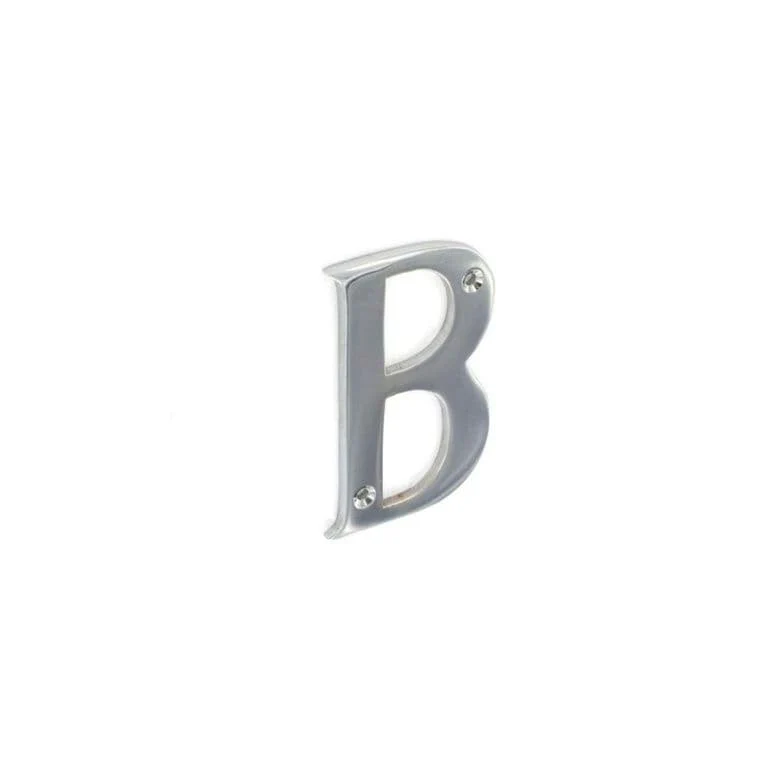 Securit Chrome Letter B - 50mm - Pack of 5