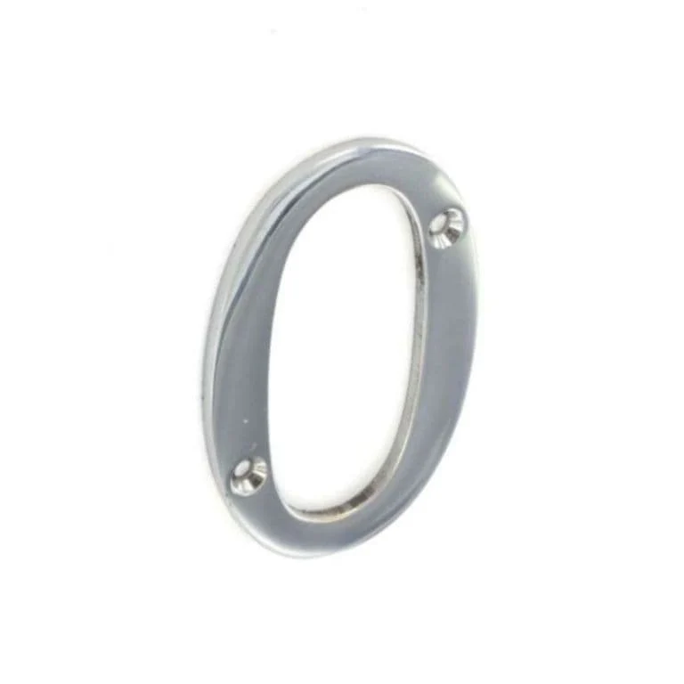 Securit Chrome Numeral 75mm - 0