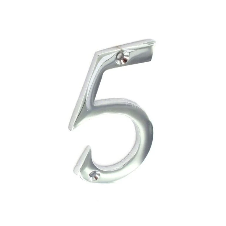 Securit Chrome Numeral 75mm - 5