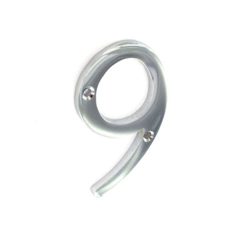 Securit Chrome Numeral 75mm - 9
