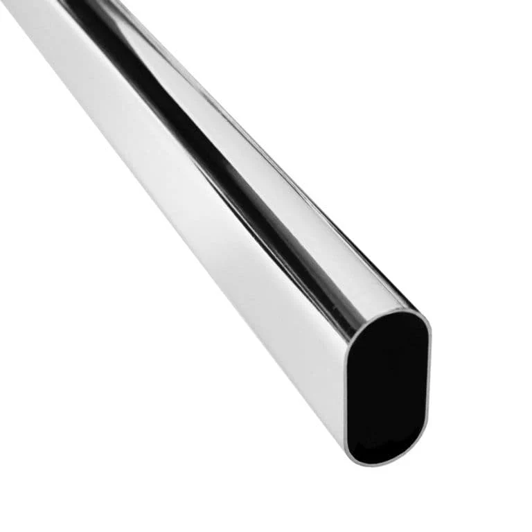 Securit Chrome Oval Tube 30mm - 8ft