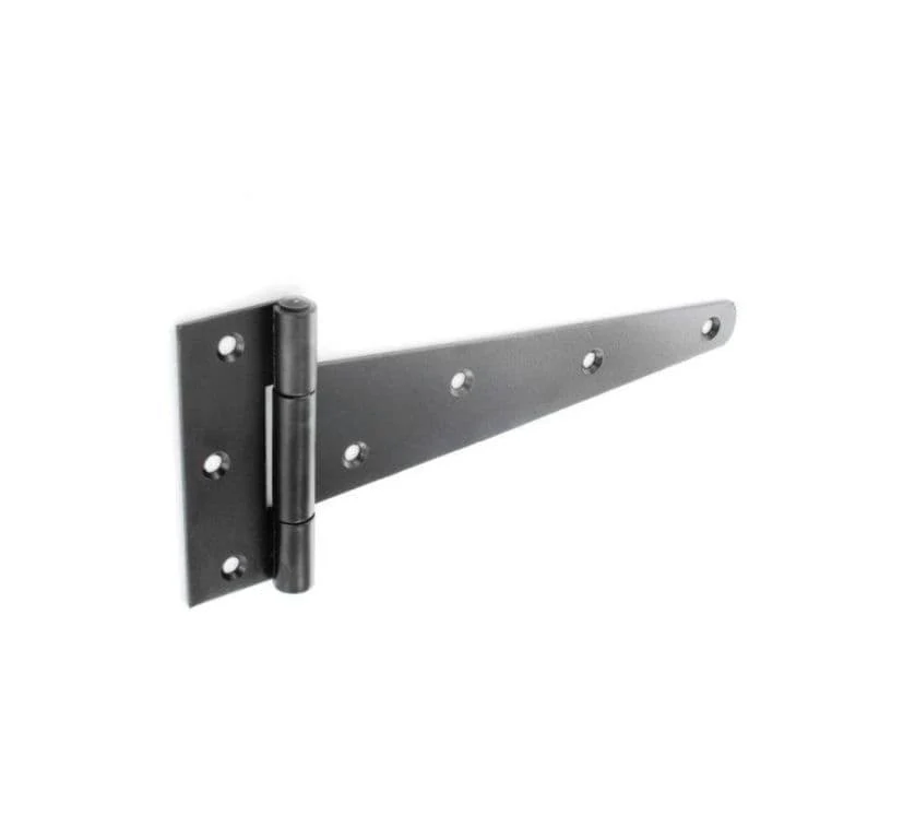 Securit Heavy Black Tee Hinges (Pair) - 250mm (10")