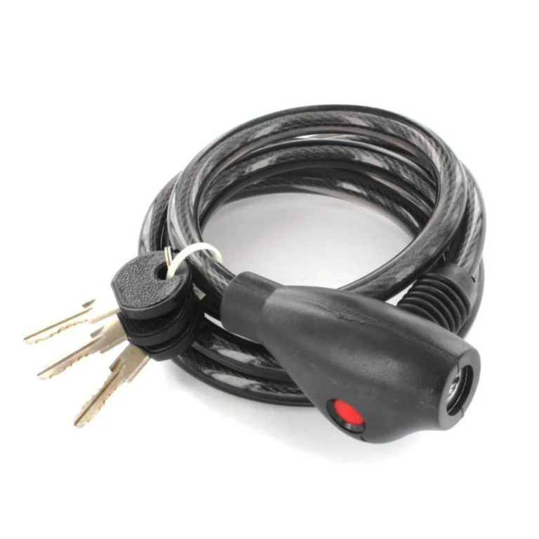 Securit Spiral Cable Lock with 3 Keys - 1500mm