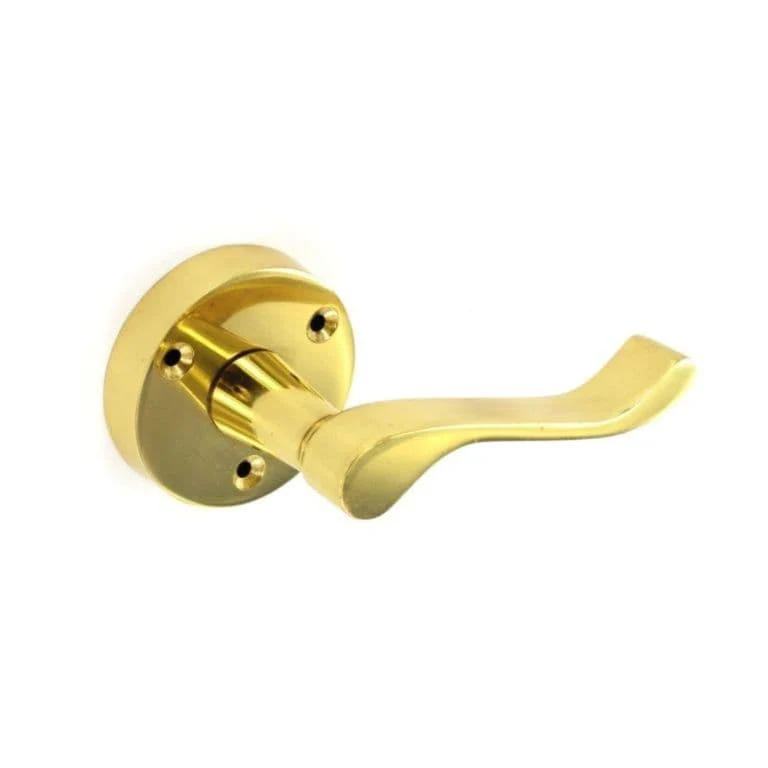 Securit Victorian Latch Scroll Round Plate Handles (Pair) - 60mm