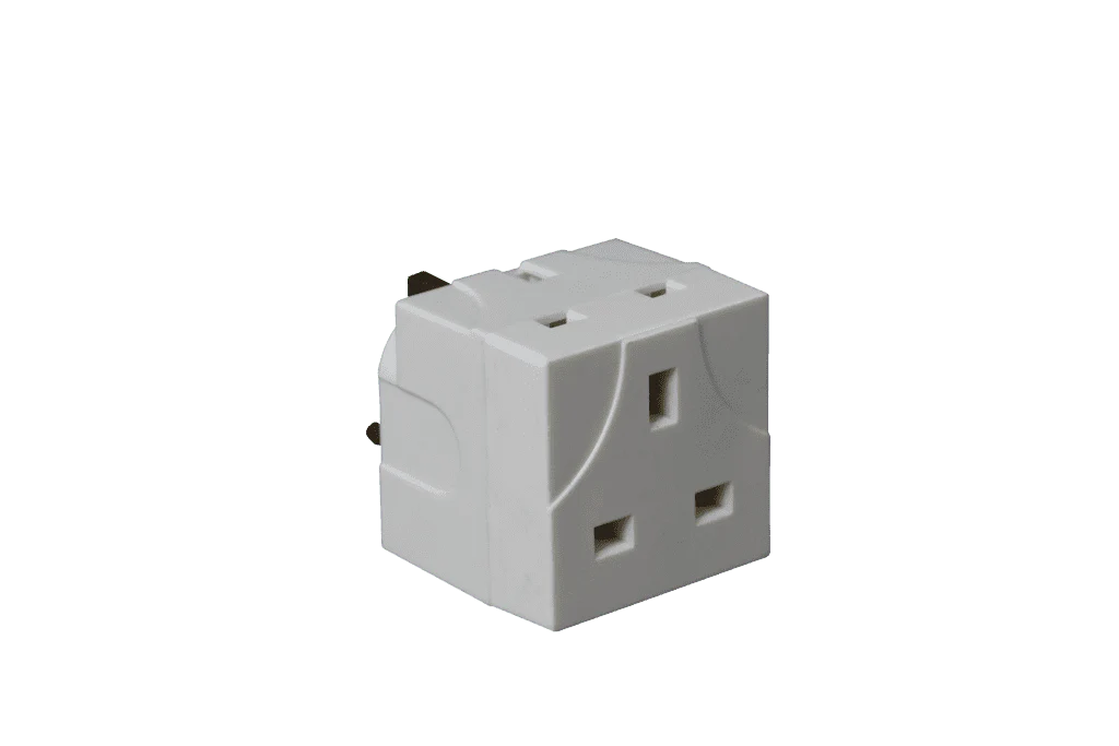 Securlec 2 Way Plug-In Adaptor White 13 Amp