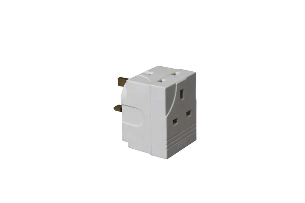 Securlec 3 Way Plug In Adaptor Fused White 13 Amp
