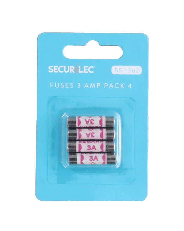 Securlec 3A Fuses - Pack 4