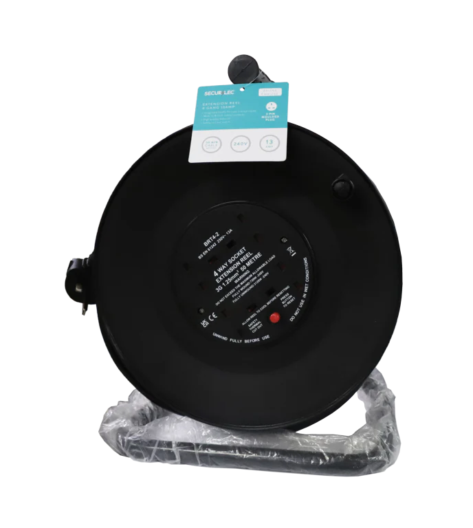 Securlec 4 Gang Extension Reel - 50m 13 Amp