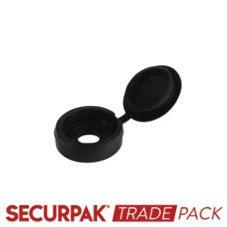 Securpak Fold Over Screw Caps Black - 100 Pack