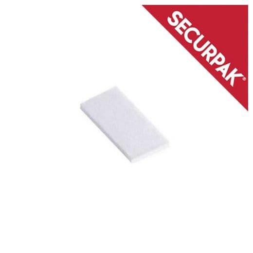 Securpak White Double Side Sticky Pads - 25x25 Pack 20
