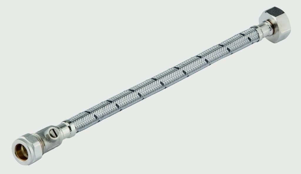 Securplumb Flexi Tap Connector With Valve Pack 2 - 300 x 15 x 10mm