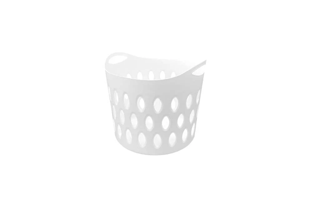 Signature Small Flexi Laundry Basket - White