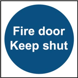 Smiths Architectural Fire Door Keep Shut Sign - 100x100mm