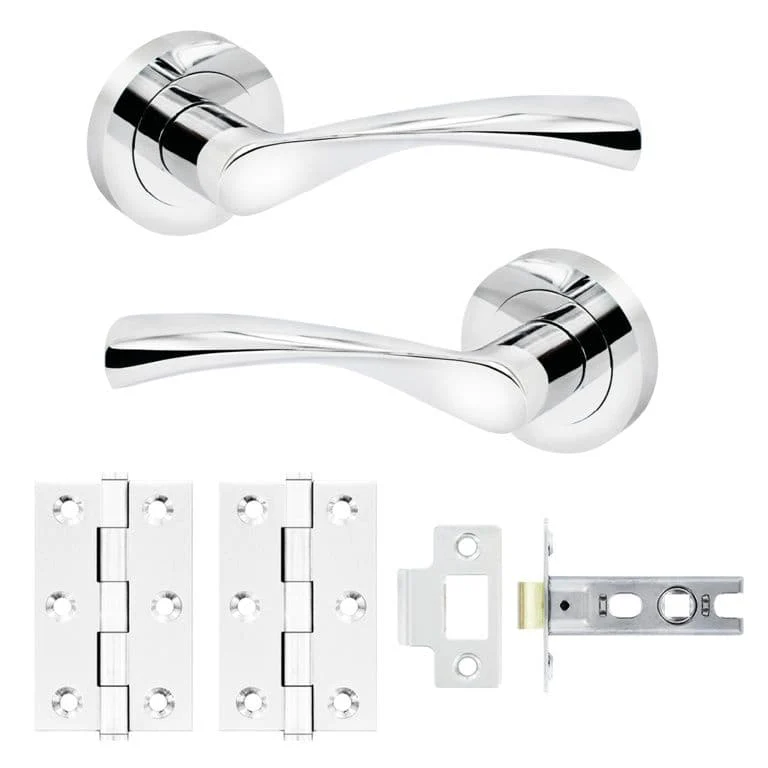 Smiths Architectural Lunar Handle Latch Pack CP - 52mm rose dia.