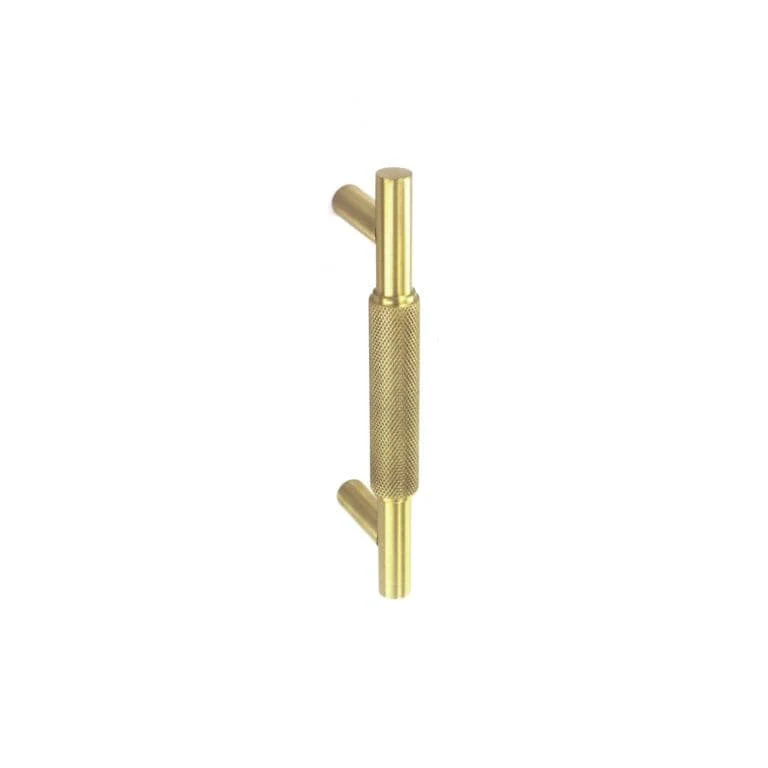Smiths Architectural Solid Brass Knurled Handle 96mm - Satin Brass
