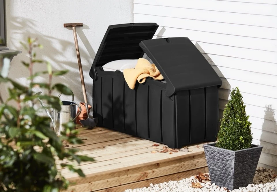 Strata Outdoor Garden Storage Box - 322L Black