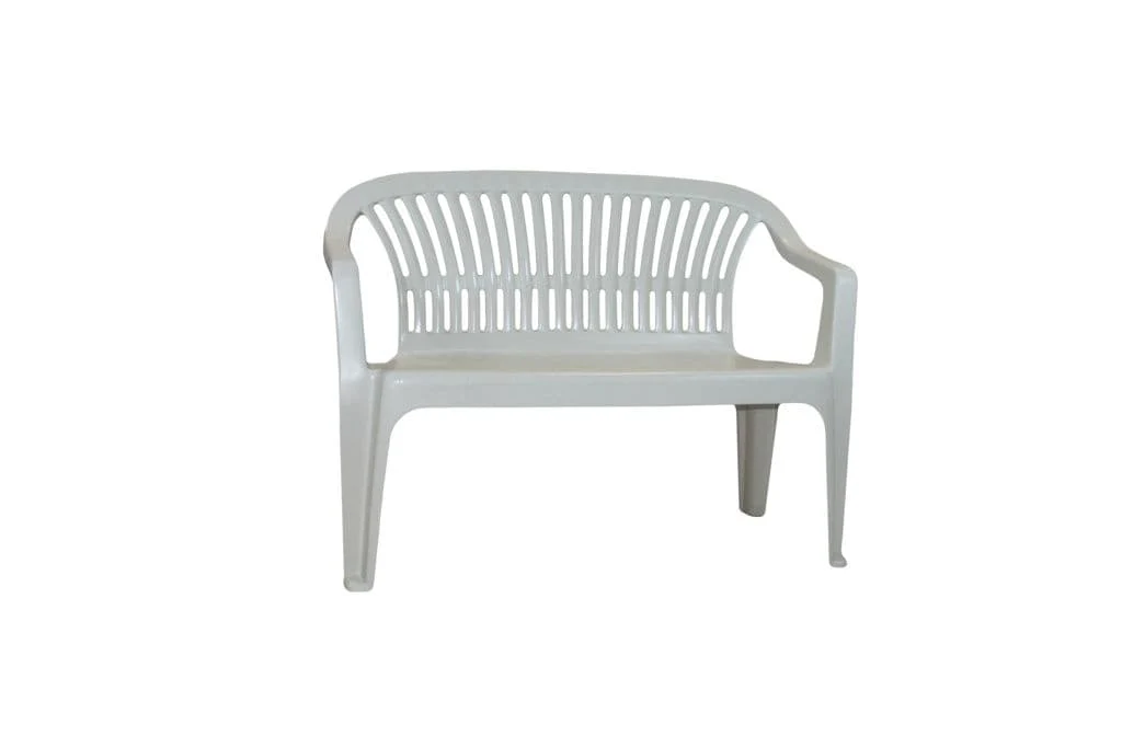 SupaGarden Plastic Bench - White