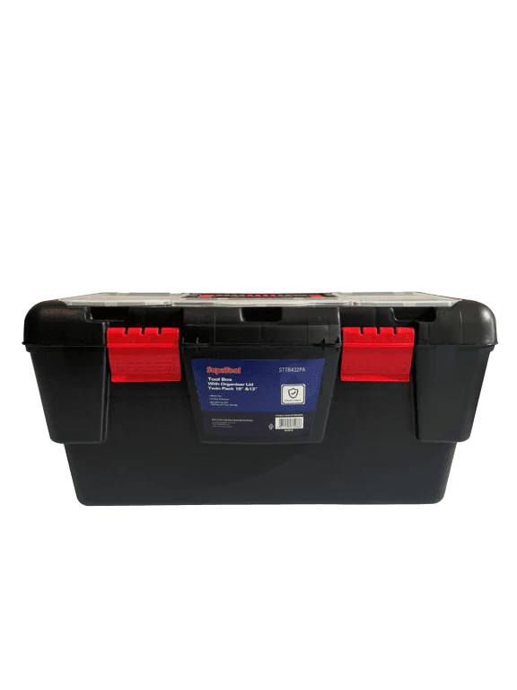 SupaTool Tool Box With Organiser Lid - Twin Pack 13" & 19"