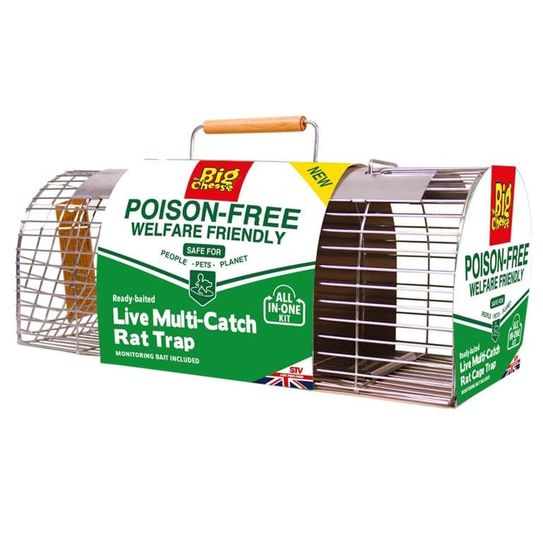 The Big Cheese Poison Free Ready Baited Rat Trap - Live Catch