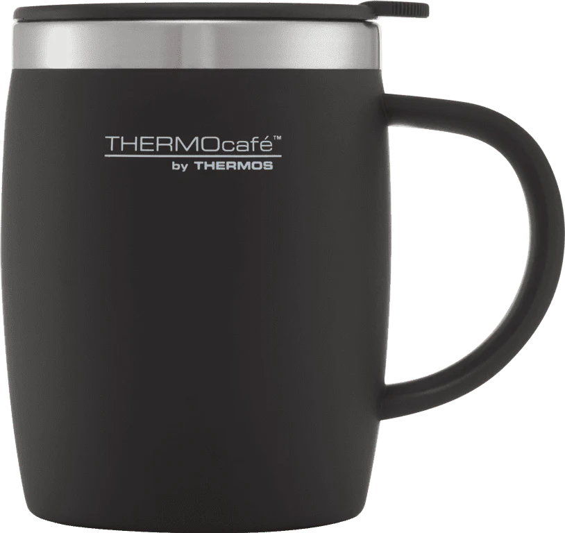 Thermos Thermocafe Soft Touch Desk Mug - Black 450ml
