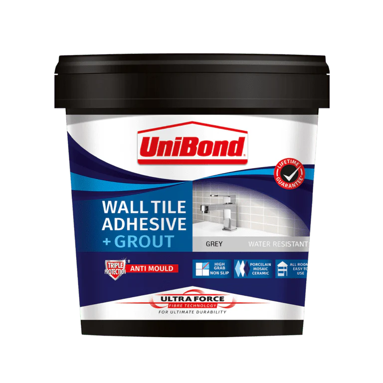 UniBond Ultraforce Wall Tile Adhesive & Grout 1.38kg - Grey