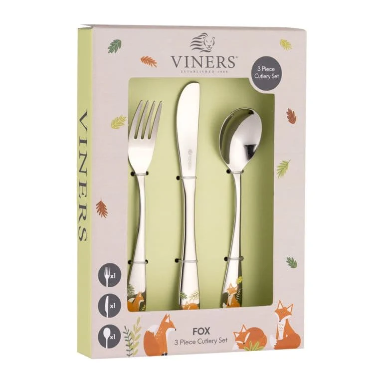 Viners Fox Kids Cutlery Set Gift Box - 3 Piece