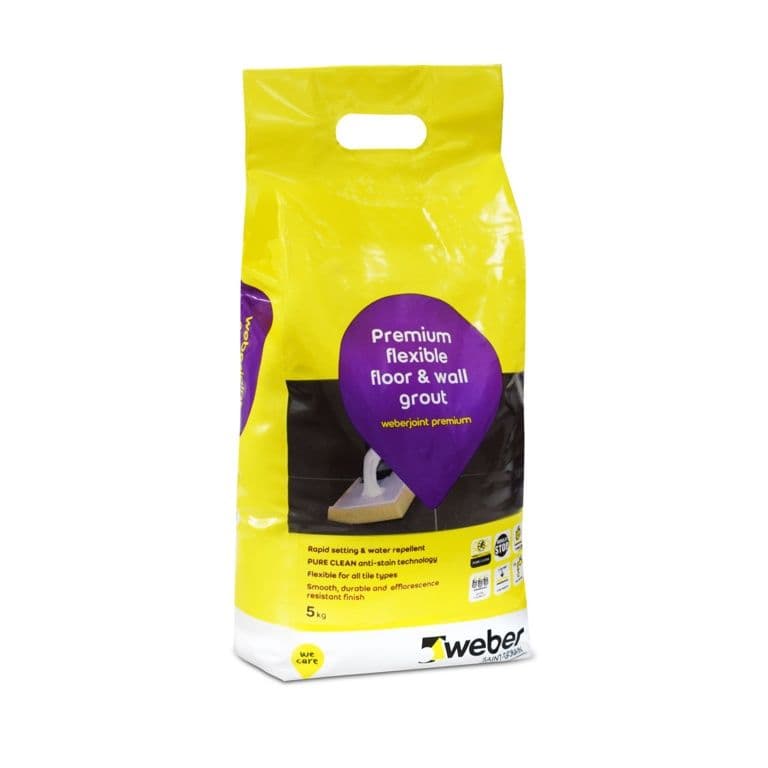 Weber Weberjoint Premium Flexible Floor & Wall Grout 5kg - Ice Grey