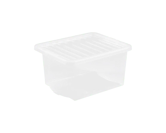 Wham Crystal Clear Box With Lid - 37L