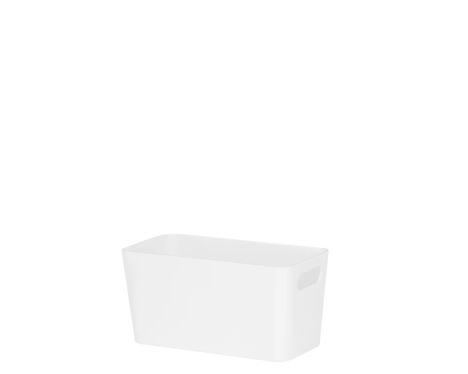 Wham Studio Rectangular Basket 20 x 10 x 10cm - Ice White