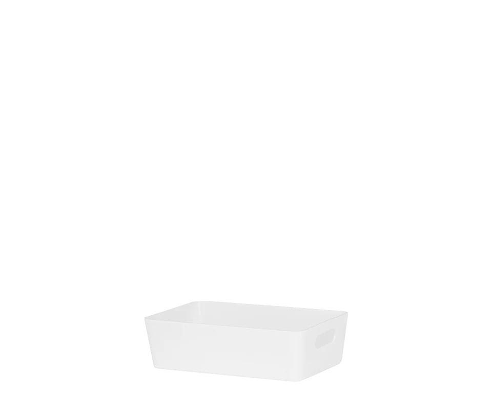 Wham Studio Rectangular Basket 20 x 12.50 x 6cm - Ice White