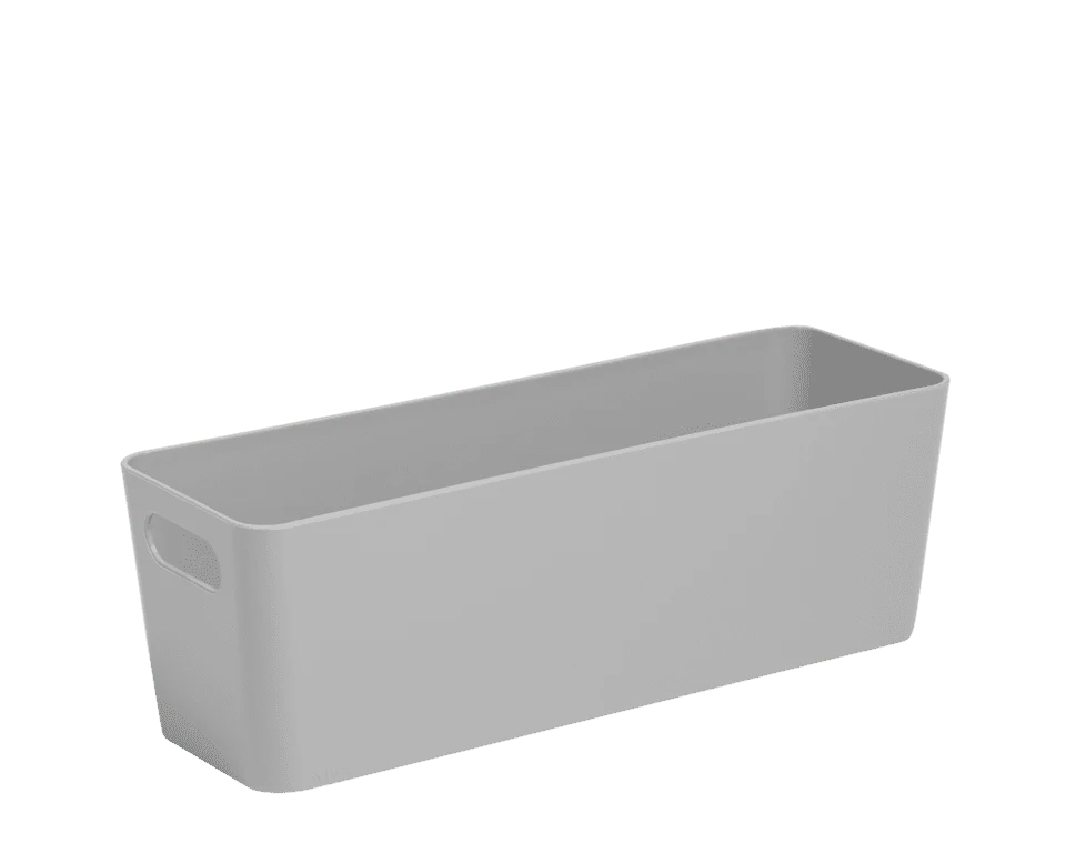 Wham Studio Rectangular Basket 30 x 10 x 10cm - Cool Grey