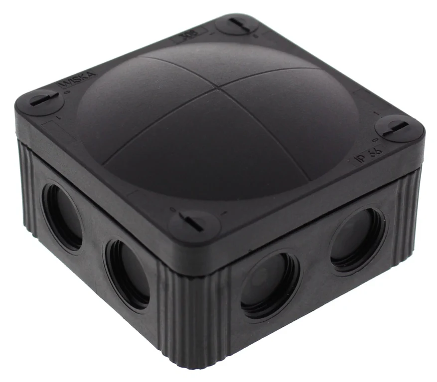 Wiska Combi 308/5 Junction Box - IP66/67 Black