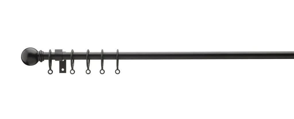 Woodside Extending Pole Ball Finial - Black