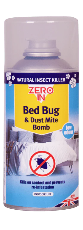 Zero In Bed Bug & Dust Mite Bomb - 150ml Aerosol
