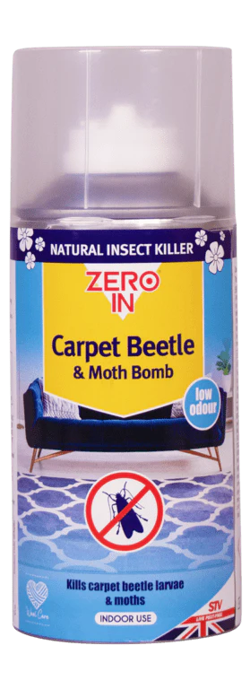 Zero In Carpet Beetle & Moth Bomb - 150ml Aerosol