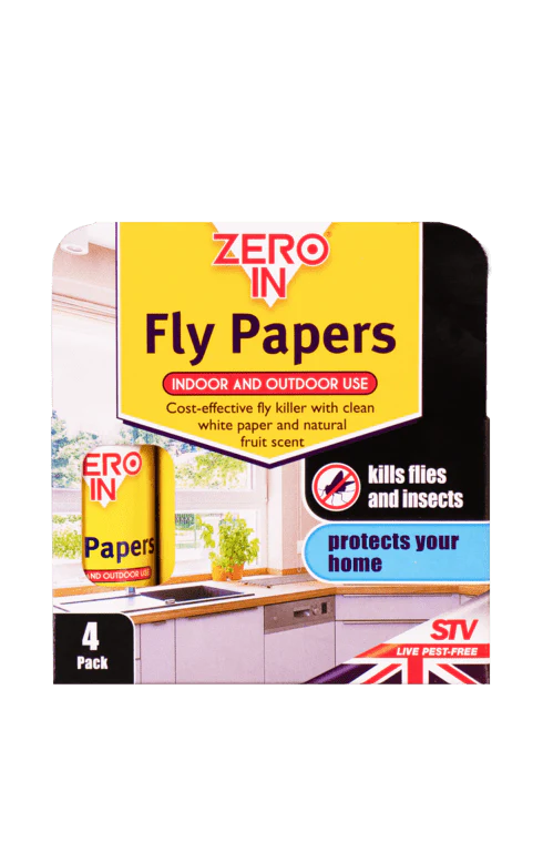 Zero In Fly Papers - 4 Pack